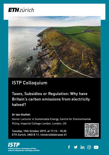 Enlarged view: Colloquium flyer for the Dr Iain Staffell