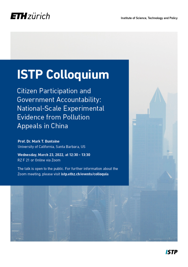 Enlarged view: Colloquium: Mark T. Buntaine