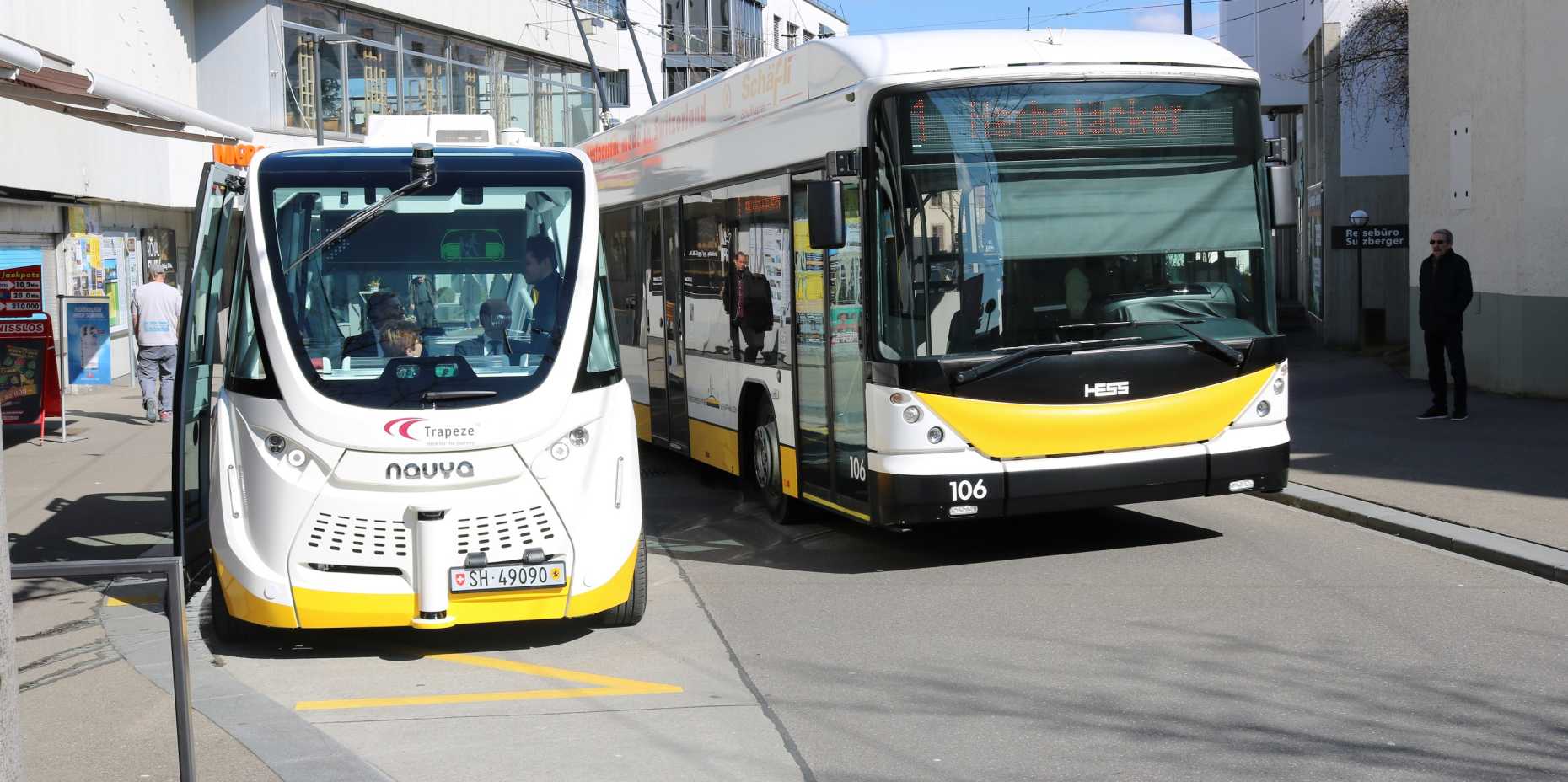 Photo of autonomous vehicle in Schaffhause