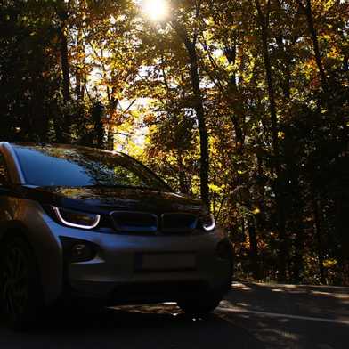 EV in forest