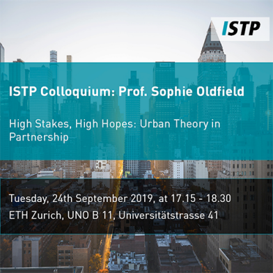 ISTP Colloquium talk by Prof. Sophie Oldfield