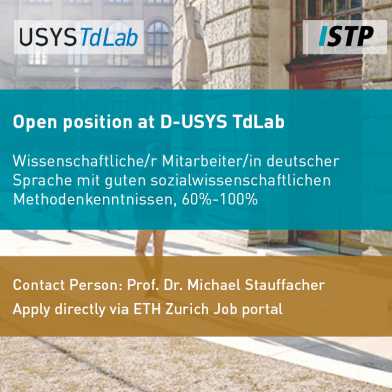 Open position at D-USYS TdLab 