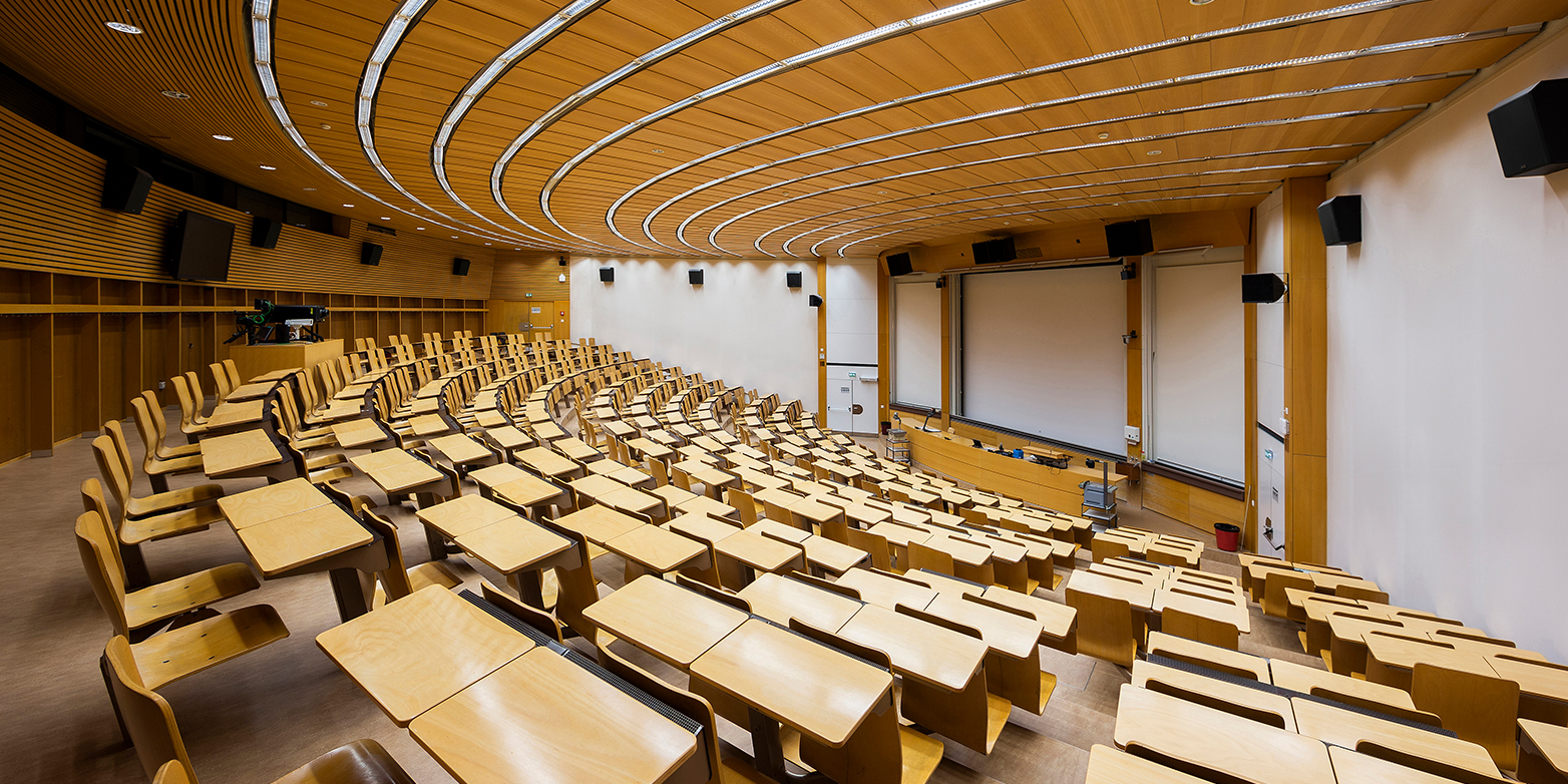 Empty lecture halls