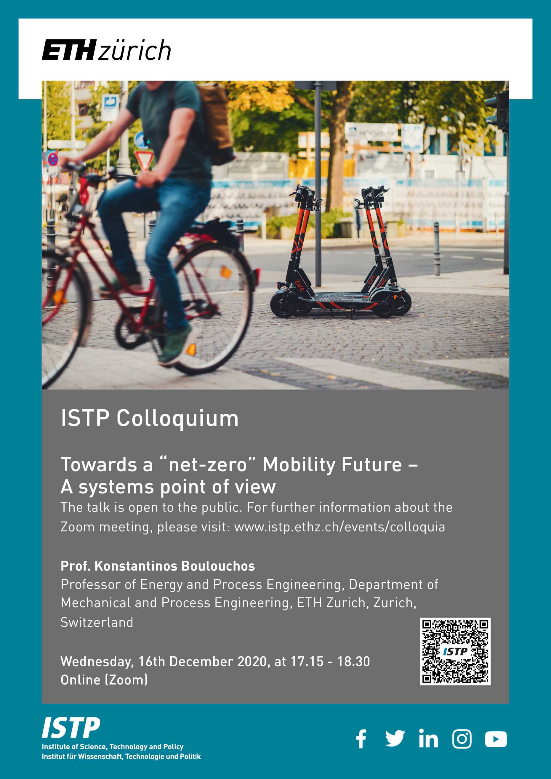 ISTP Colloquium: Towards a "net-zero" Mobility Future – A systems point of view